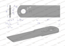 Nóż obrotowy rozdrabniacz słomy sieczkarnia 175x50x4mm otwór 20 zastosowanie 7558740 Claas WARYŃSKI ( sprzedawane po 25 )