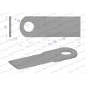 Nóż obrotowy rozdrabniacz słomy sieczkarnia gładki 177x60x5.5mm otwór 30 zastosowanie 065641 Claas WARYŃSKI ( sprzedawane po 15 )