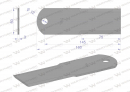 Nóż stały rozdrabniacz słomy sieczkarnia gładki 160x50x3mm otwór 12 zastosowanie 50028/4 900-603 New Holland WARYŃSKI ( sprzedawane po 25 )