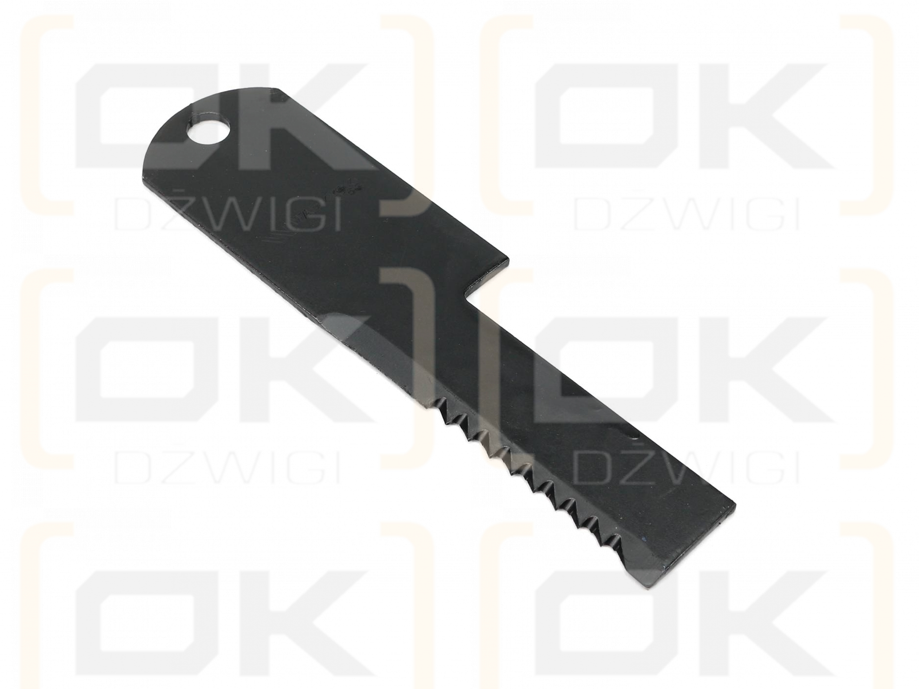 Nóż stały rozdrabniacz słomy sieczkarnia uzębiony 190x50x3mm otwór 12 zastosowanie Z55611 WARYŃSKI ( sprzedawane po 25 )