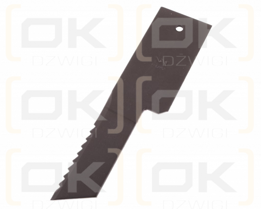 Nóż stały rozdrabniacz słomy sieczkarnia 198x50x3mm otwór 6.5 zastosowanie Z59033 280910Z John Deere WARYŃSKI ( sprzedawane po 25 )