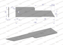 Nóż stały rozdrabniacz słomy sieczkarnia 198x50x3mm otwór 6.5 zastosowanie Z59033 280910Z John Deere WARYŃSKI ( sprzedawane po 25 )