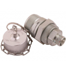 Komplet - Zawór gniazdo (Bizon) M18x1.5 skręcane (ZSR6160101) z gwintowaną pokrywą/osłoną aluminiową Waryński