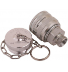 Komplet - zawór wtyczka (Bizon) M18x1.5 skręcane (ZSR6160102) z gwintowaną pokrywą/osłoną aluminiową Waryński