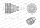 Komplet - zawór wtyczka (Bizon) M18x1.5 skręcane (ZSR6160102) z gwintowaną pokrywą/osłoną aluminiową Waryński