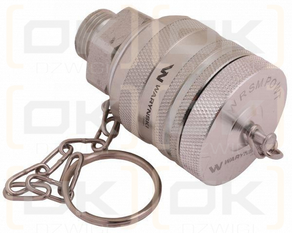 Komplet - zawór wtyczka (Bizon) M18x1.5 skręcane (ZSR6160102) z gwintowaną pokrywą/osłoną aluminiową Waryński