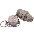 Komplet - zawór gniazdo M22x1.5 skręcane (50490020) z gwintowaną pokrywą/osłoną aluminiową Waryński