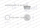 Komplet - zawór wtyczka M22x1.5 skręcane (50490030) z gwintowaną pokrywą/osłoną aluminiową Waryński