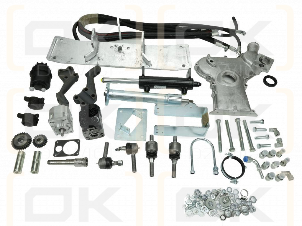Power steering system C-360-Tur for round axle, single actuator