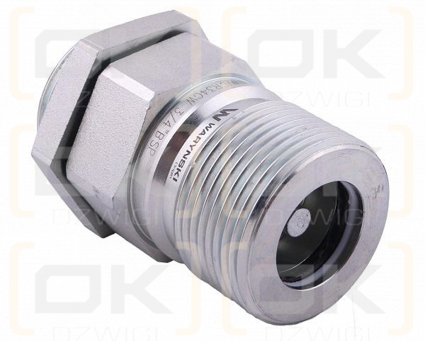 Szybkozłącze hydrauliczne skręcane (motylkowe) gniazdo G3/4