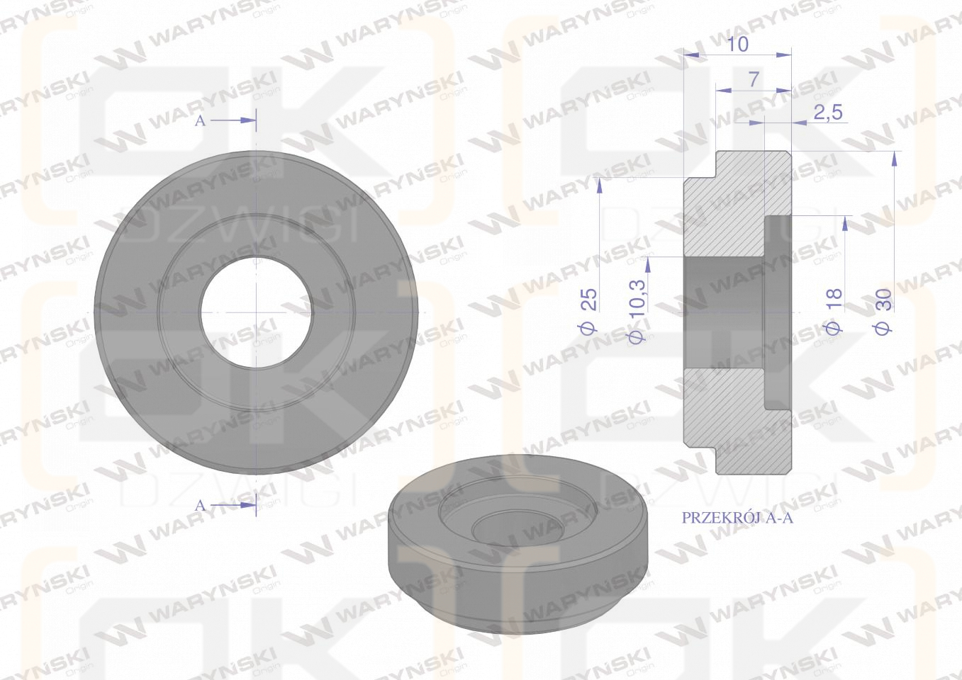 Tulejka zewnętrzna noża rozdrabniacza 18mm do noża 3mm i 4mm zastosowanie Claas Waryński (sprzedawane po 25)