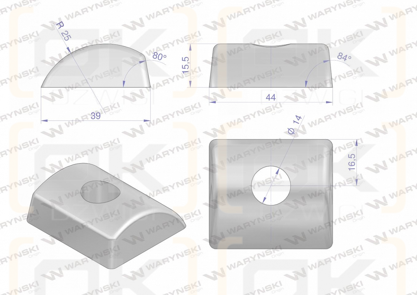 Mocowanie palca wewnętrzne zastosowanie JF-Stoll Waryński ( sprzedawane po 5 )