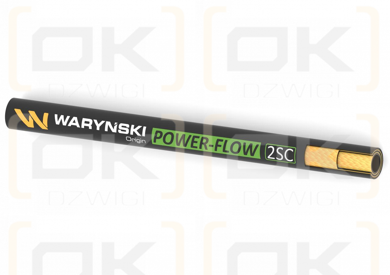 Wąż hydrauliczny do zakuwania POWER-FLOW 2SC DN06 2-oplotowy 400 Bar Waryński (sprzedawany po 25m)