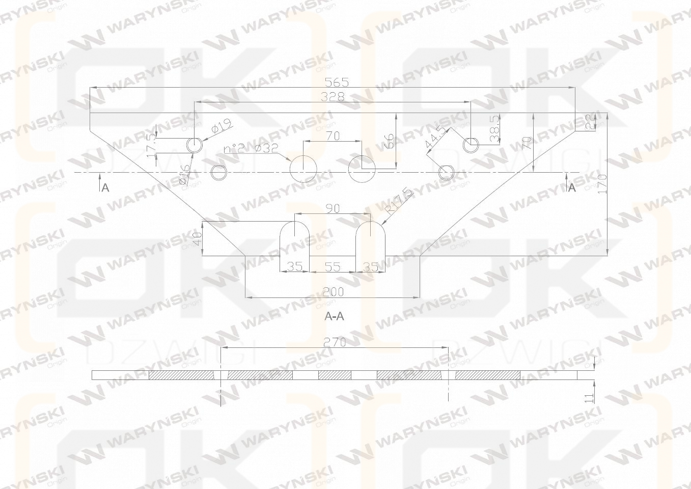 Kurzer reversibler Skid P&L-Anwendung Kverneland Borstahl Waryński