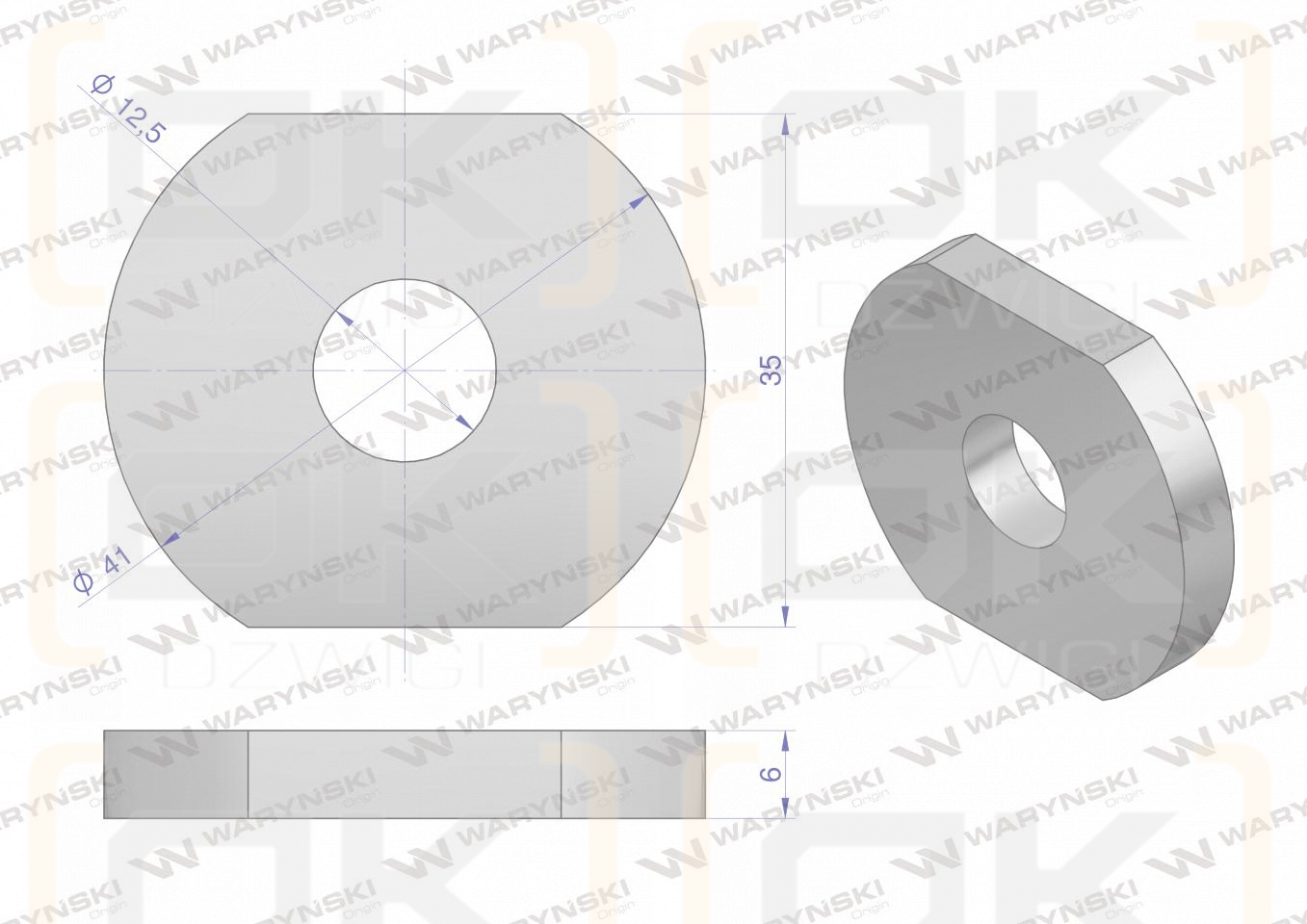 Mocowanie palca podkładka zastosowanie Galfre Waryński ( sprzedawane po 5 )