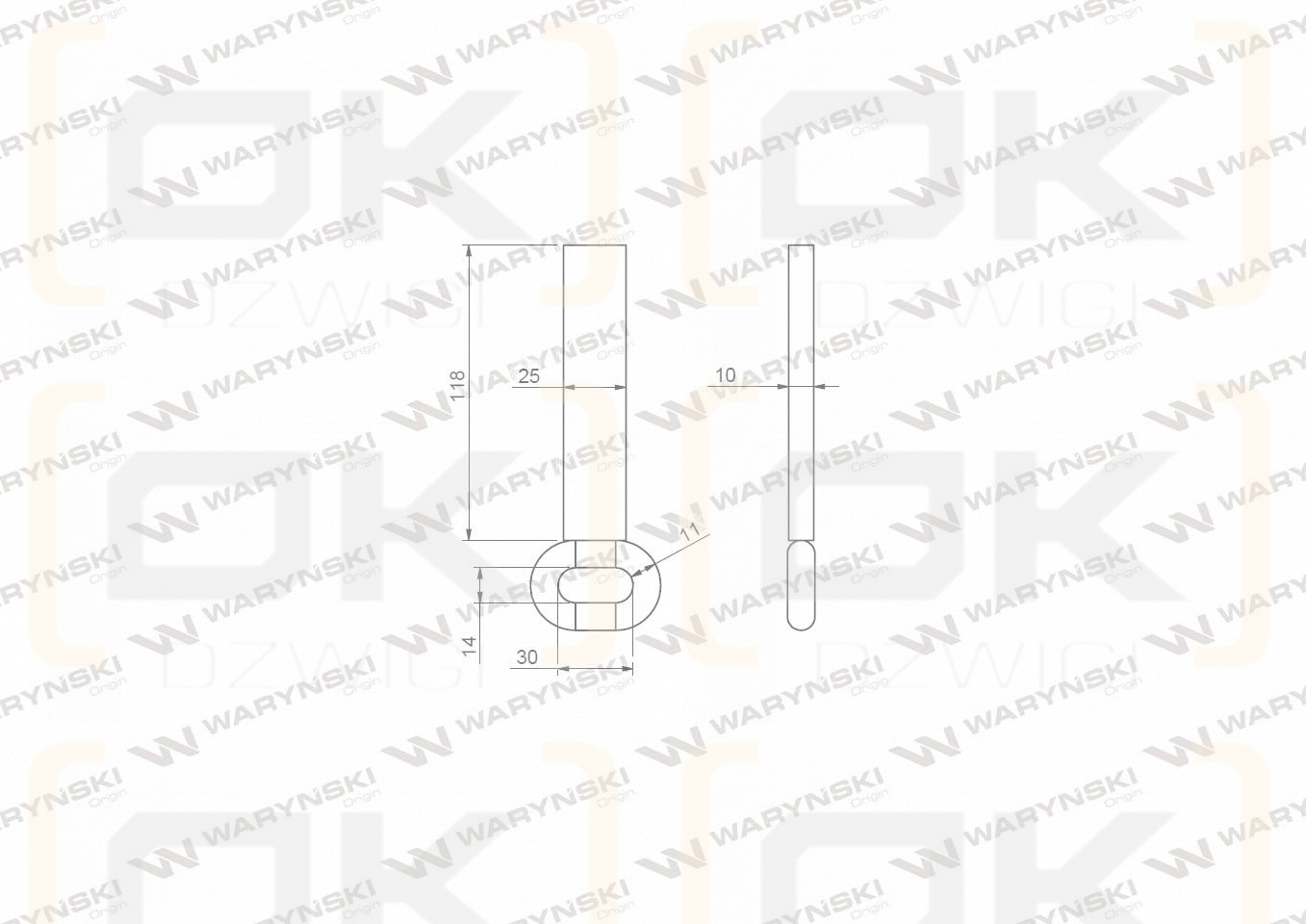 Łańcuch 23-l. 25x118x10 wsuwany klasa 5 Rozrzutnik Tytan Waryński
