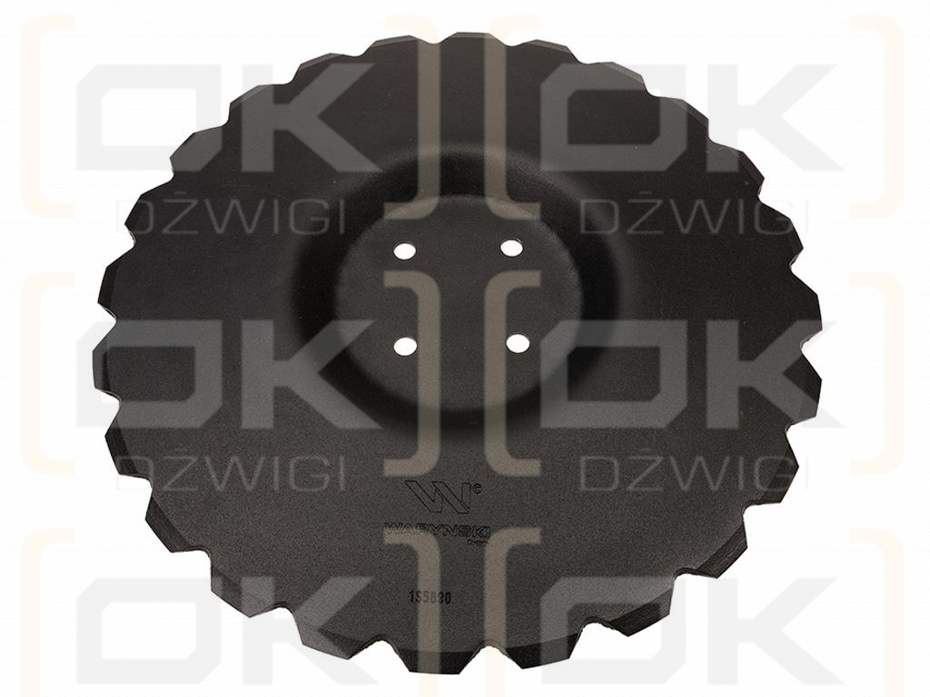 Plate, toothed Z-24 fi 460 mounting 4/98 thickness 3.5 mm pressed boron steel, Unia Ares 1680130040, Waryński
