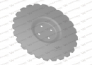 Plate, toothed Z-24 fi 460 mounting 4/98 thickness 3.5 mm pressed boron steel, Unia Ares 1680130040, Waryński