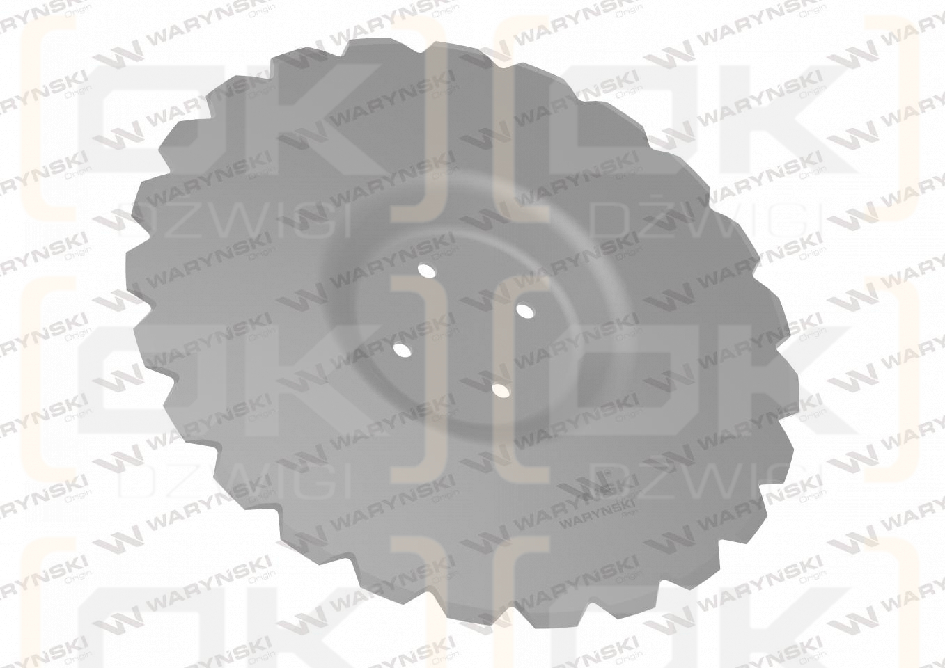 Plate, toothed Z-24 fi 460 mounting 4/98 thickness 3.5 mm pressed boron steel, Unia Ares 1680130040, Waryński