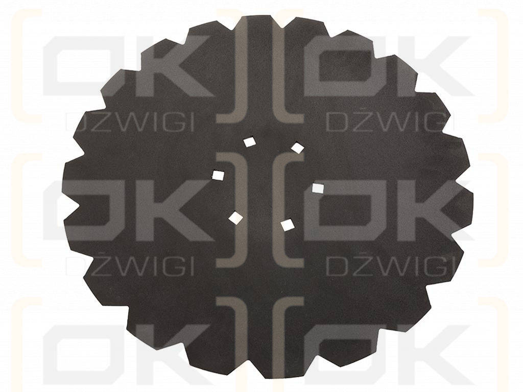 Toothed disc Z-20 fi 460 mounting 6/120 thickness 3.5 mm boron steel straight hub, Tolmet, Waryński