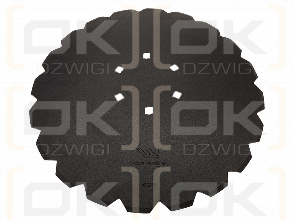 Toothed disc Z-20 fi 460 mounting 6/120 thickness 3.5 mm boron steel straight hub, Tolmet, Waryński