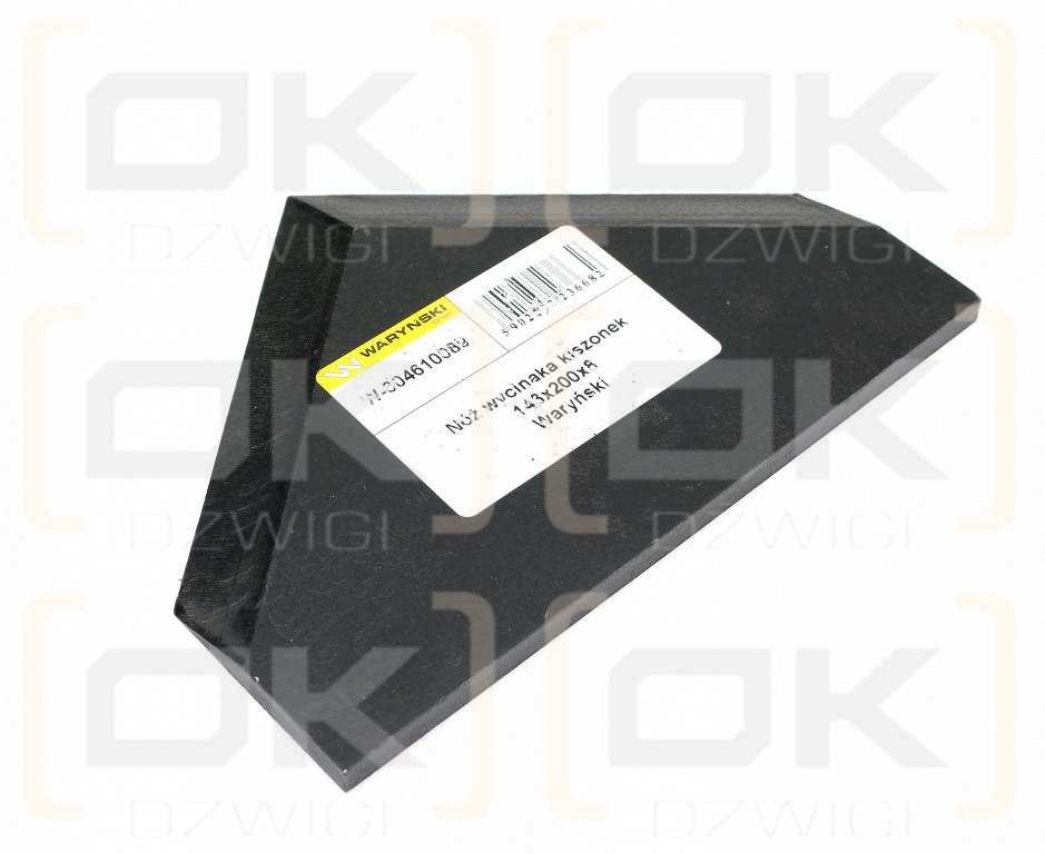 Nóż wycinaka kiszonek 143x200x8 mm WARYŃSKI