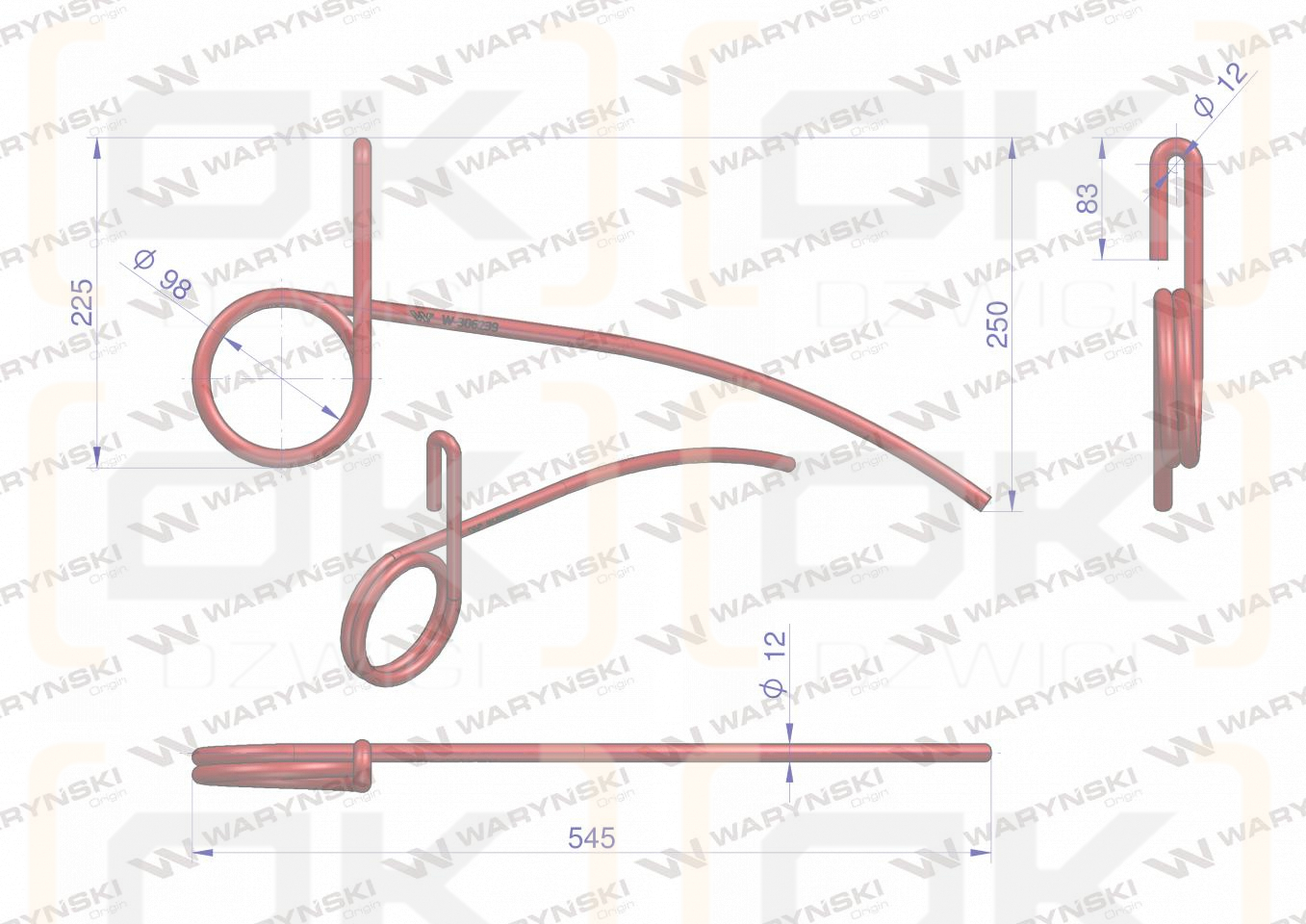 Palec zagarniający zastosowanie Rabe Waryński