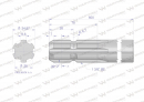 Wałek, WOM frezowany jednostronnie 600mm Z6 - 1 3/8, Waryński