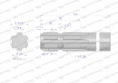 Wałek, WOM frezowany jednostronnie 700mm Z6 - 1 3/8, Waryński