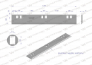 Nóż walca zrywacza napawany 448x66x6 otwory 6x20mm zastosowanie New Holland Laverda WARYŃSKI