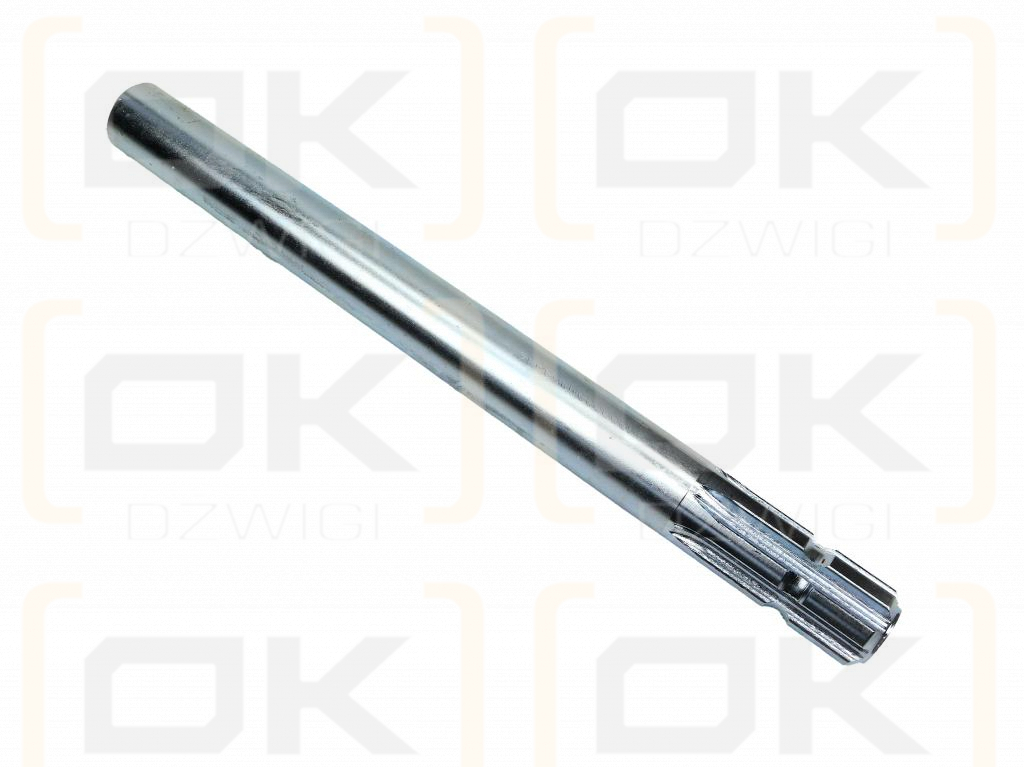 Wałek, WOM frezowany jednostronnie 100mm Z6 - 1 1/8, Waryński