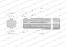 Wałek, WOM frezowany jednostronnie 300mm Z6 - 1 1/8, Waryński