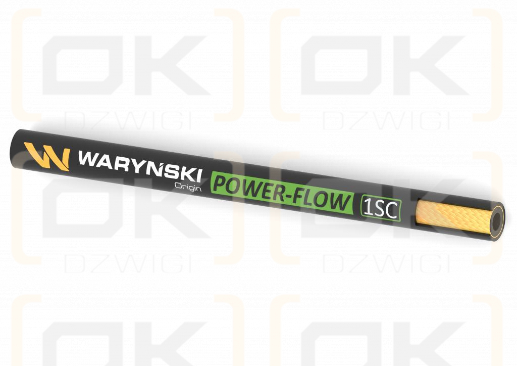 Wąż hydrauliczny do zakuwania POWER-FLOW 1SC DN32 1-oplotowy 63 Bar Waryński (sprzedawany po 10m)