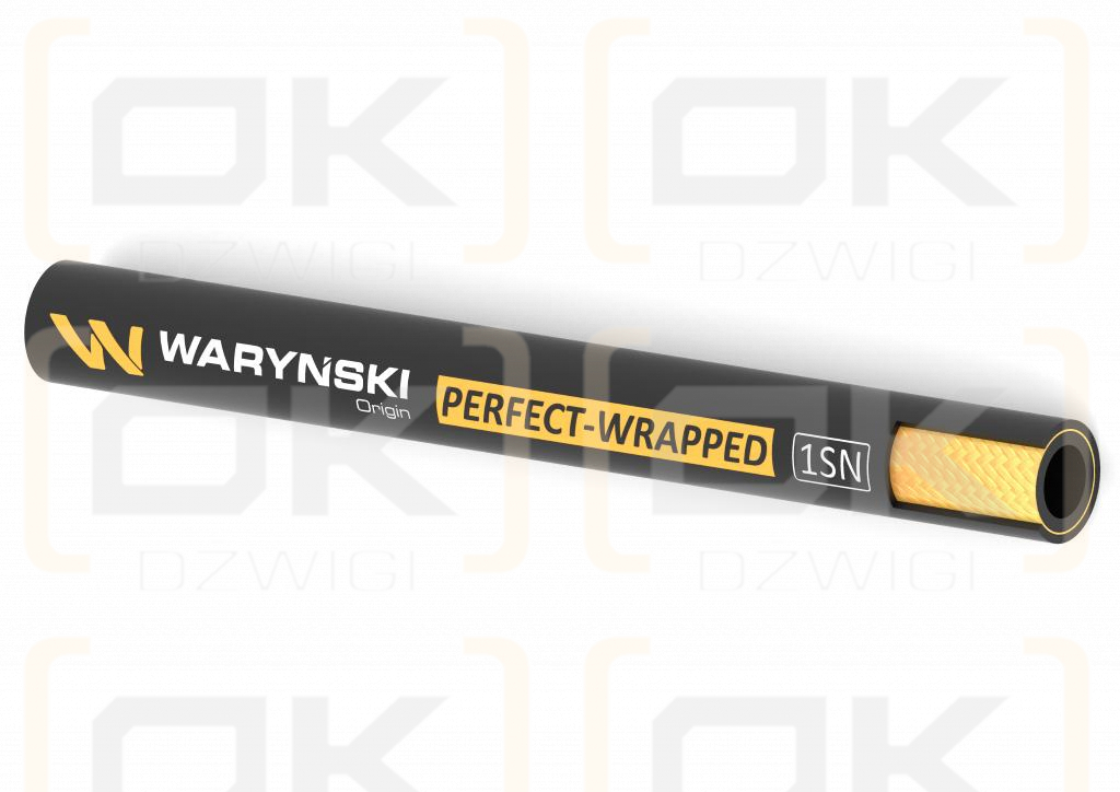 Wąż hydrauliczny do zakuwania PERFECT-WRAPPED 1SN DN32 1-oplotowy 63 Bar Waryński (sprzedawany po 10m)