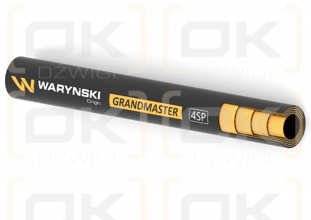 Wąż hydrauliczny do zakuwania GRANDMASTER 4SP DN32 4-oplotowy 210 Bar Waryński (sprzedawany po 6m)