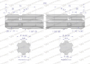 Wałek, WOM frezowany dwustronnie 250mm Z6 - 1 3/8, Waryński