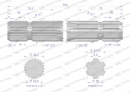 Wałek, WOM frezowany dwustronnie 300mm Z21 - 1 3/8 na Z6 - 1 3/8, Waryński