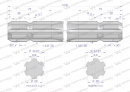 Wałek, WOM frezowany dwustronnie 1000mm Z6 - 1 3/8, Waryński