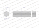 Wałek, WOM frezowany całościowo 300mm Z6 - 1 3/8, Waryński
