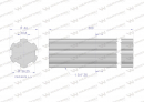 Wałek, WOM frezowany całościowo 300mm Z6 - 1 3/4, Waryński