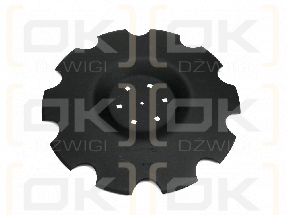 Talerz uzębiony Z-10 fi 510 mocowanie 6/120 grubość 3.5 mm przetłoczony stal borowa WARYŃSKI R
