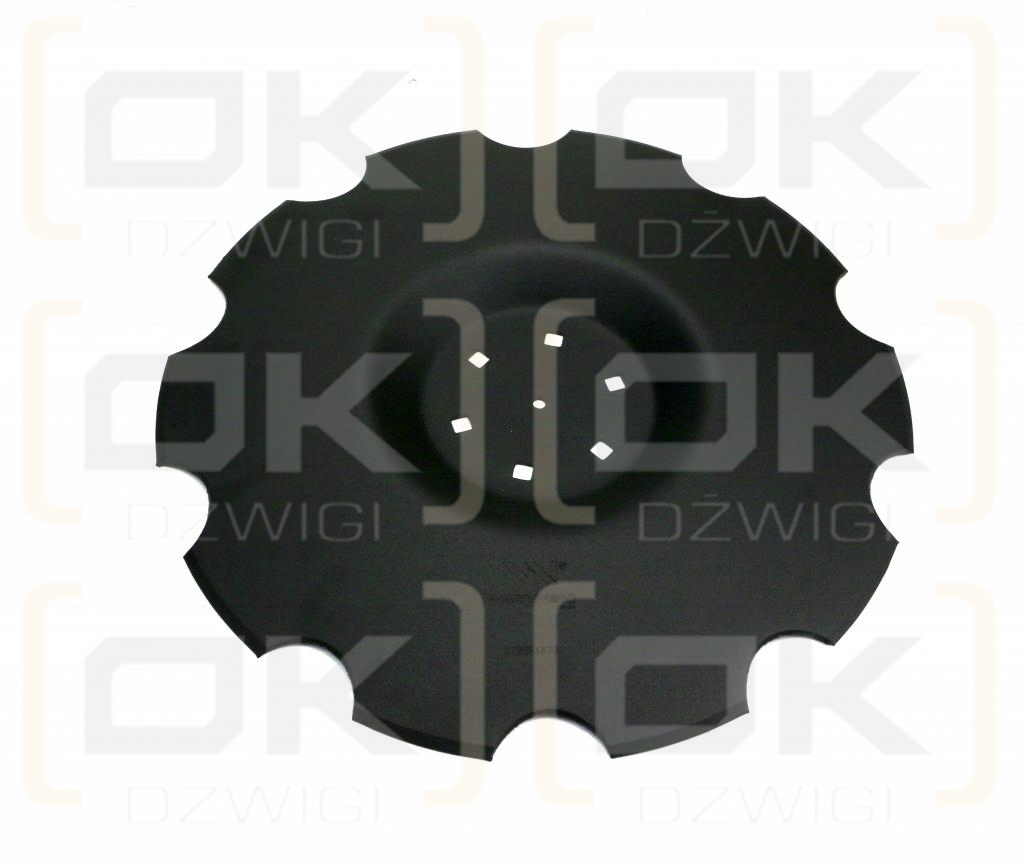 Talerz uzębiony Z-10 fi 560 mocowanie 6/120 grubość 4 mm przetłoczony stal borowa WARYŃSKI R