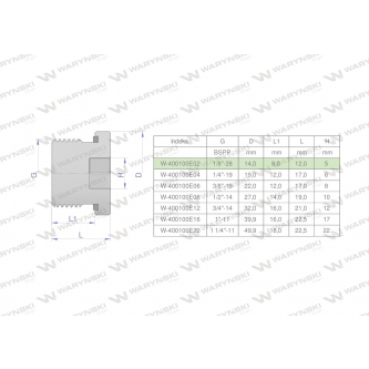 Korek hydrauliczny calowy (na imbus) 1/8