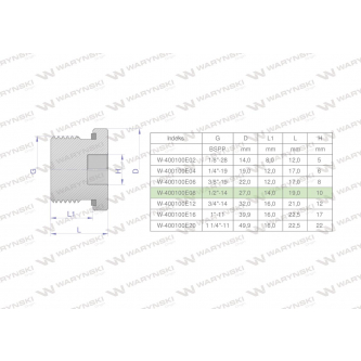 Korek hydrauliczny calowy (na imbus) 1/2