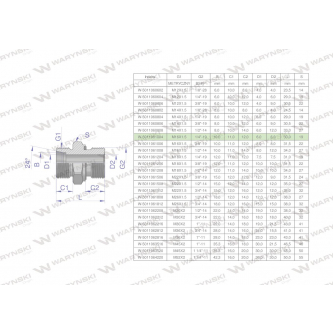 Przyłączka hydrauliczna BB (XGE) M16x1.5 10L x 1/4