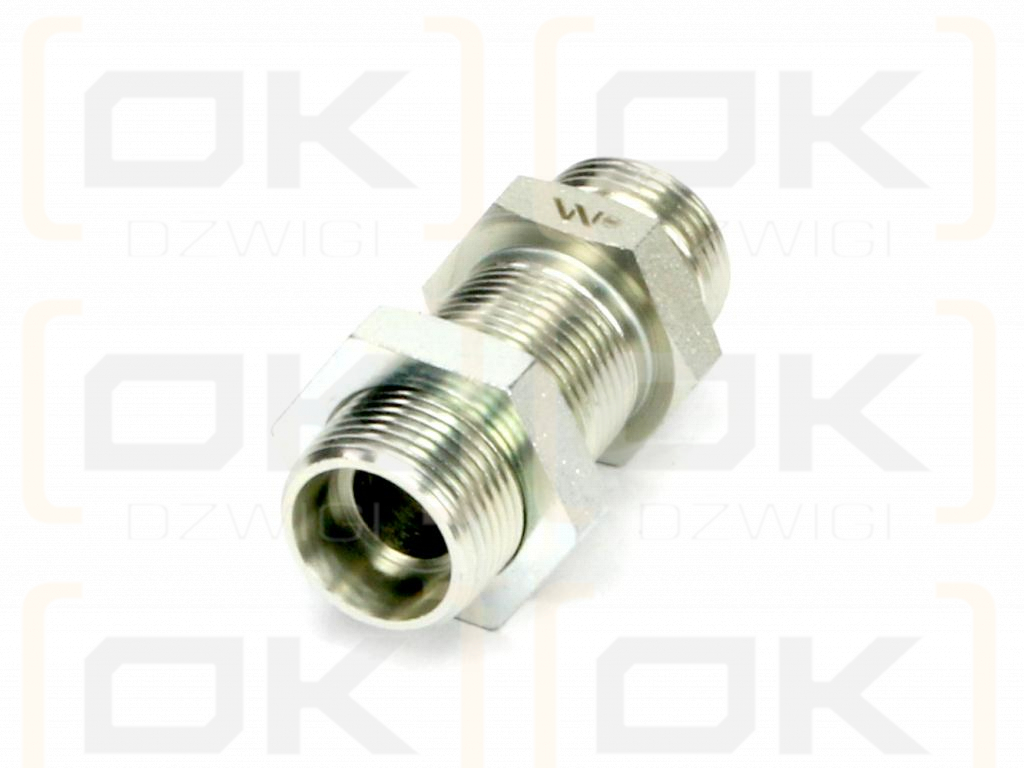 Złączka hydrauliczna metryczna grodziowa BB M18x1.5 12L z przeciwnakrętką (XSV) Waryński ( sprzedawane po 2 )
