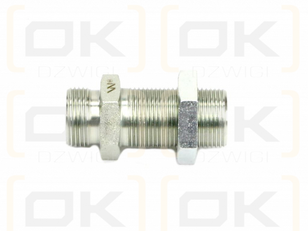 Złączka hydrauliczna metryczna grodziowa BB M18x1.5 12L z przeciwnakrętką (XSV) Waryński ( sprzedawane po 2 )