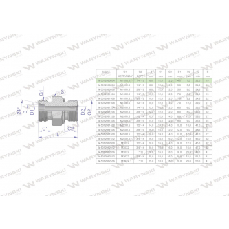 Przyłączka hydrauliczna (odmiana ciężka XGE) BB M14x1.5 06S x 1/4