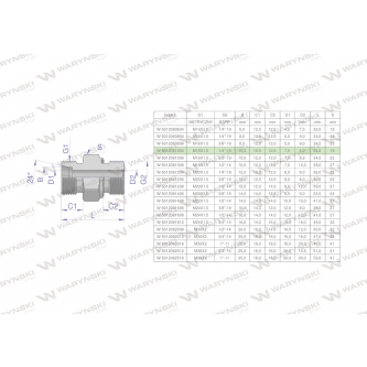 Przyłączka hydrauliczna (odmiana ciężka XGE) BB M18x1.5 10S x 1/4