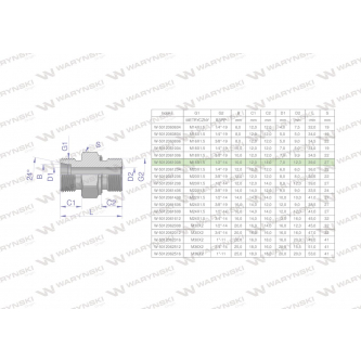 Przyłączka hydrauliczna (odmiana ciężka XGE) BB M18x1.5 10S x 1/2
